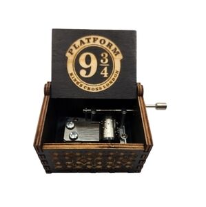 Harry Potter Handmade Vintage‎ Hand Crank Wooden Music Box In Black Theme…